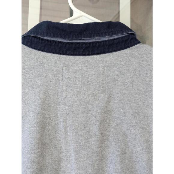 L.L.Bean Lakewashed Rugby Polo Shirt XXL Tall Gray Long Sleeve Traditional Fit - Picture 6 of 9